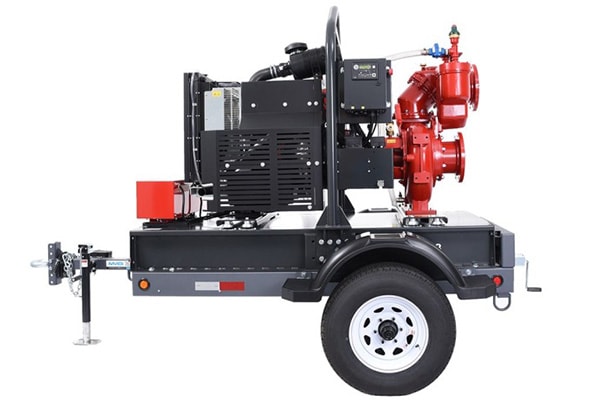 Trash Pump 4" Trailer Mounted